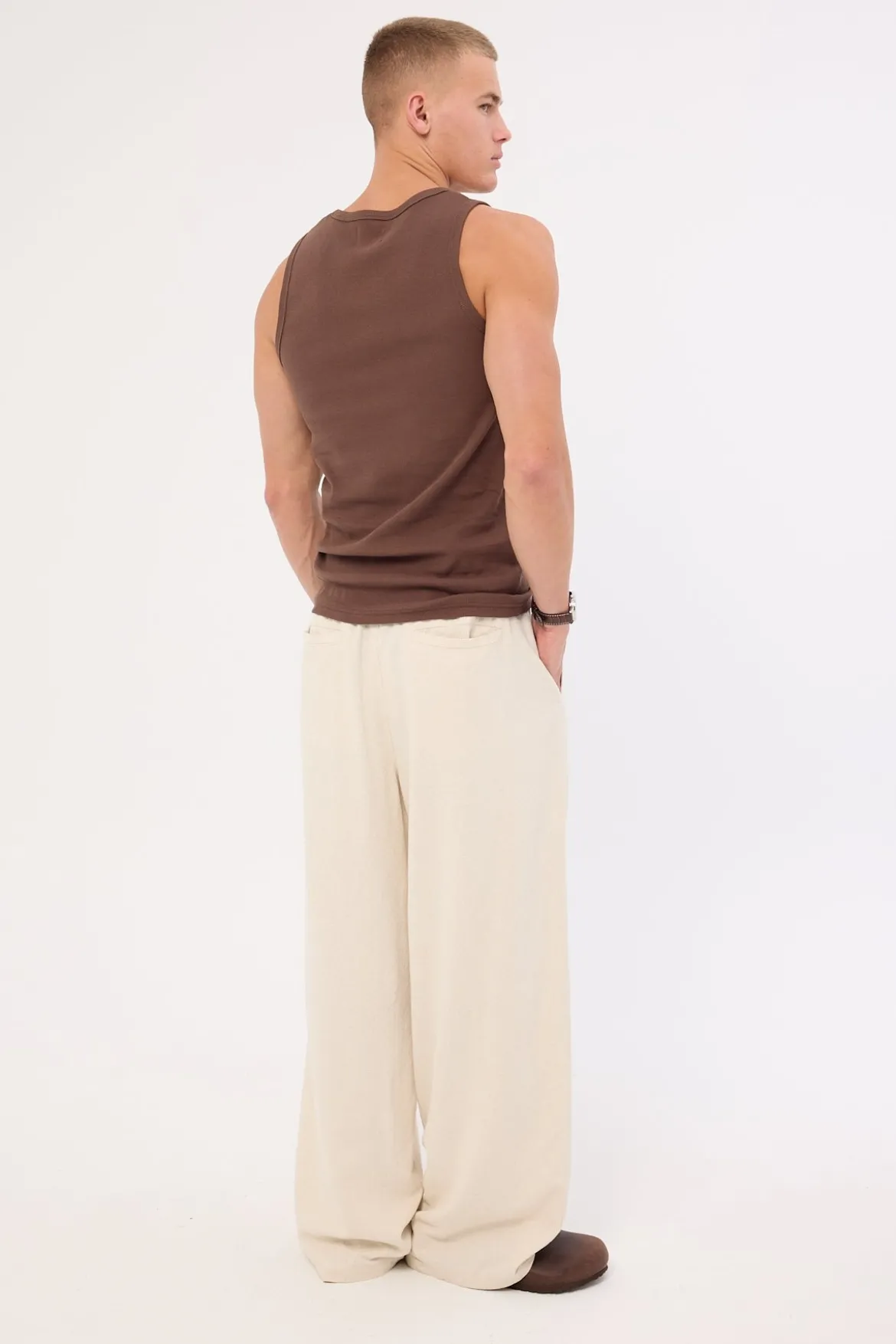 Sorrento Baggy Linen Pant Oatmeal