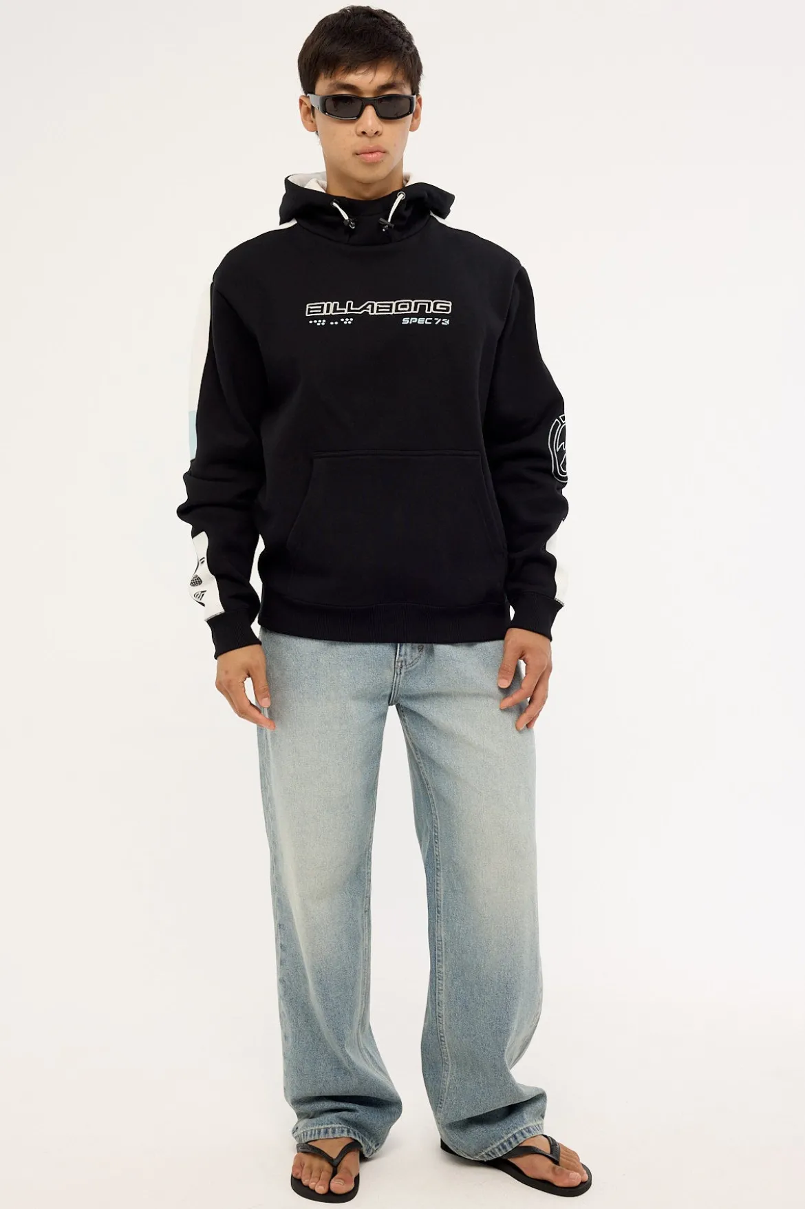 Spec 73 Pop Mock Hoodie Black