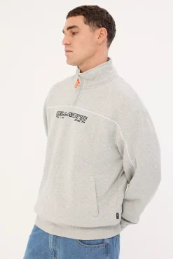 Spec 73 Quarter Zip Fleece Pullover Grey Heather