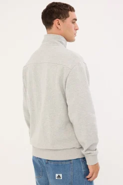 Spec 73 Quarter Zip Fleece Pullover Grey Heather