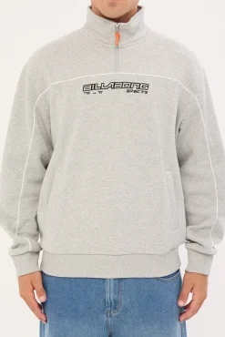 Spec 73 Quarter Zip Fleece Pullover Grey Heather