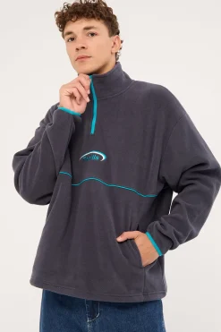 Sphere Quarter Zip Polar Fleece India Ink