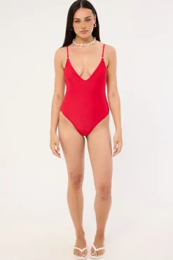 Spice Sunset One Piece Bodysuit Red