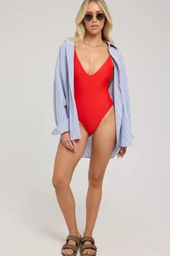 Spice Sunset One Piece Bodysuit Red