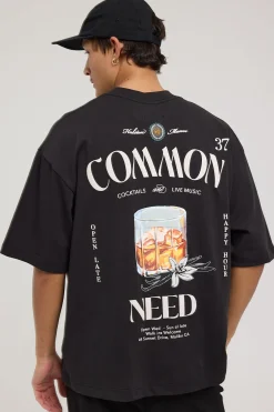 Spiced Whiskey Heavyweight Easy Tee Night Black