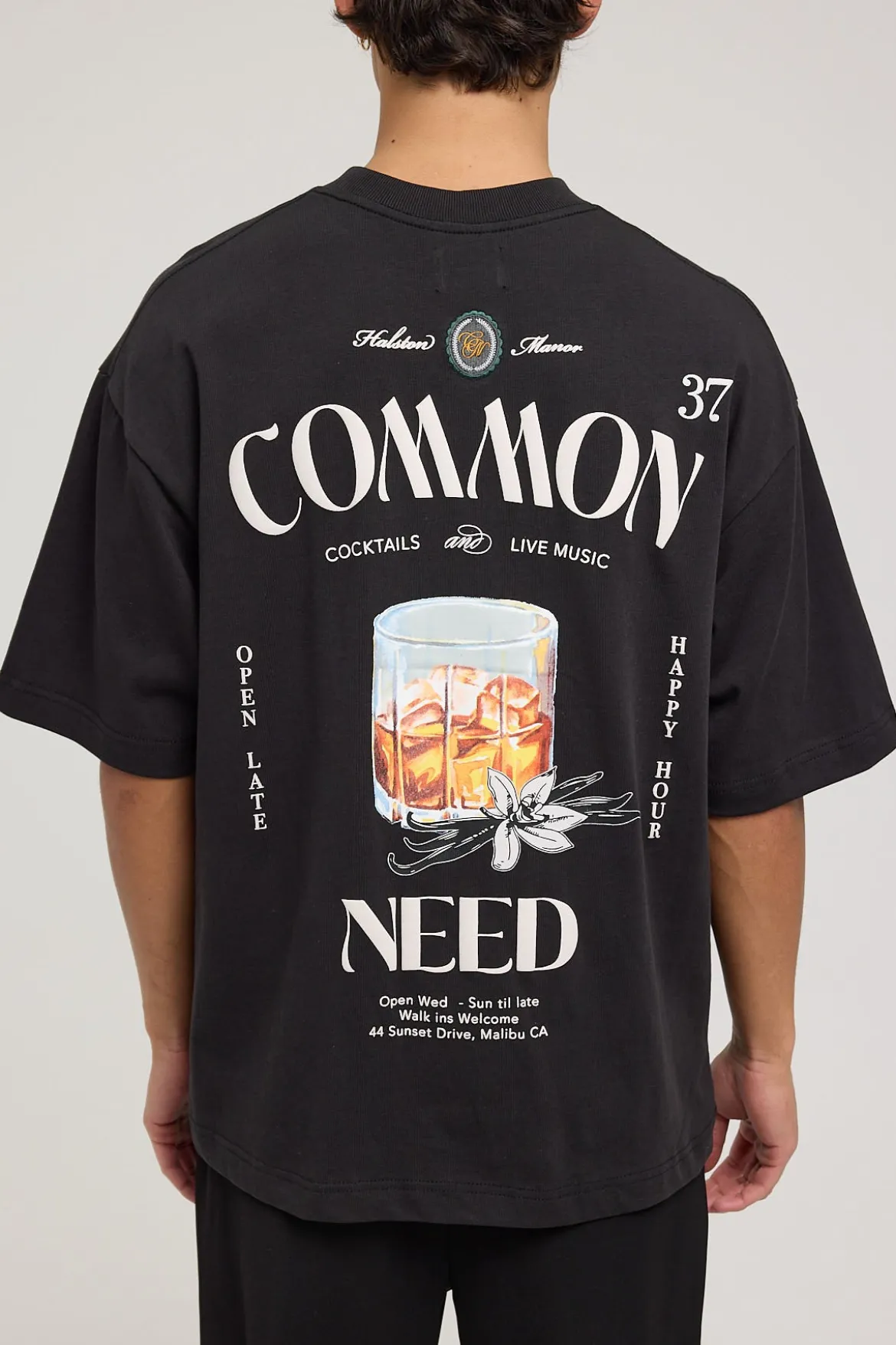 Spiced Whiskey Heavyweight Easy Tee Night Black