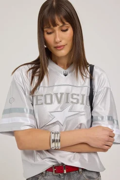 Spirit V Neck Jersey Silver