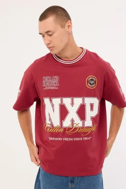 Spirits Loopback Raptor Tee Burgundy