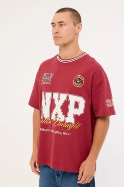 Spirits Loopback Raptor Tee Burgundy