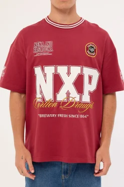 Spirits Loopback Raptor Tee Burgundy