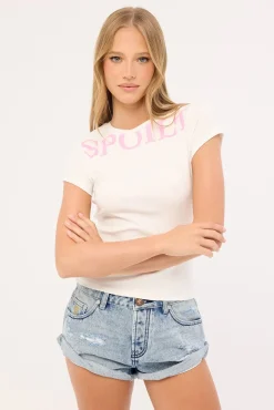 Spoilt Baby Tee White