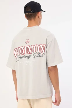Sporting Brushed Easy Tee Washed Ice Grey