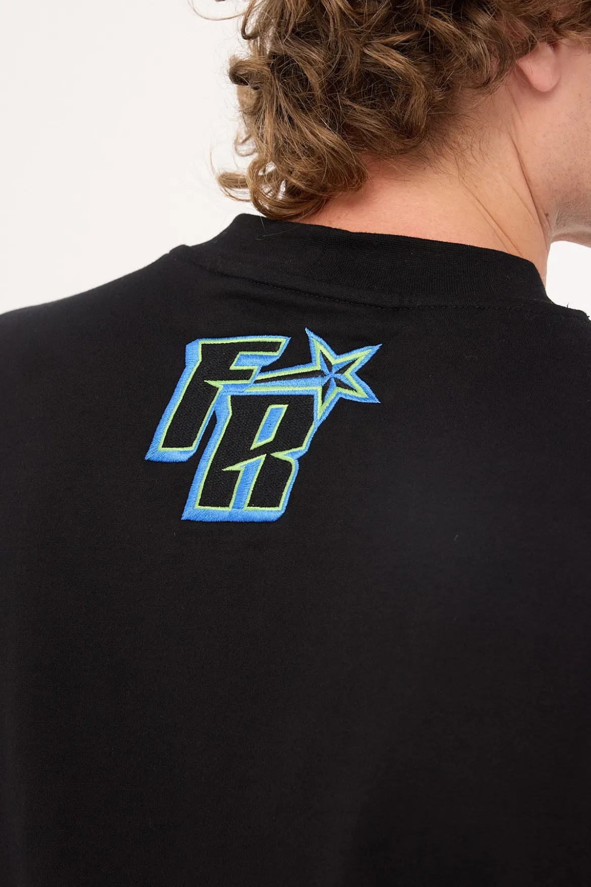 Sports Star Tee Black Aqua