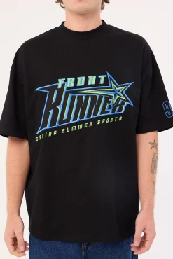 Sports Star Tee Black Aqua