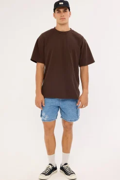 Sprig Relaxed Cargo Short Ocean Blue Denim