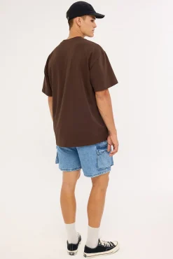 Sprig Relaxed Cargo Short Ocean Blue Denim