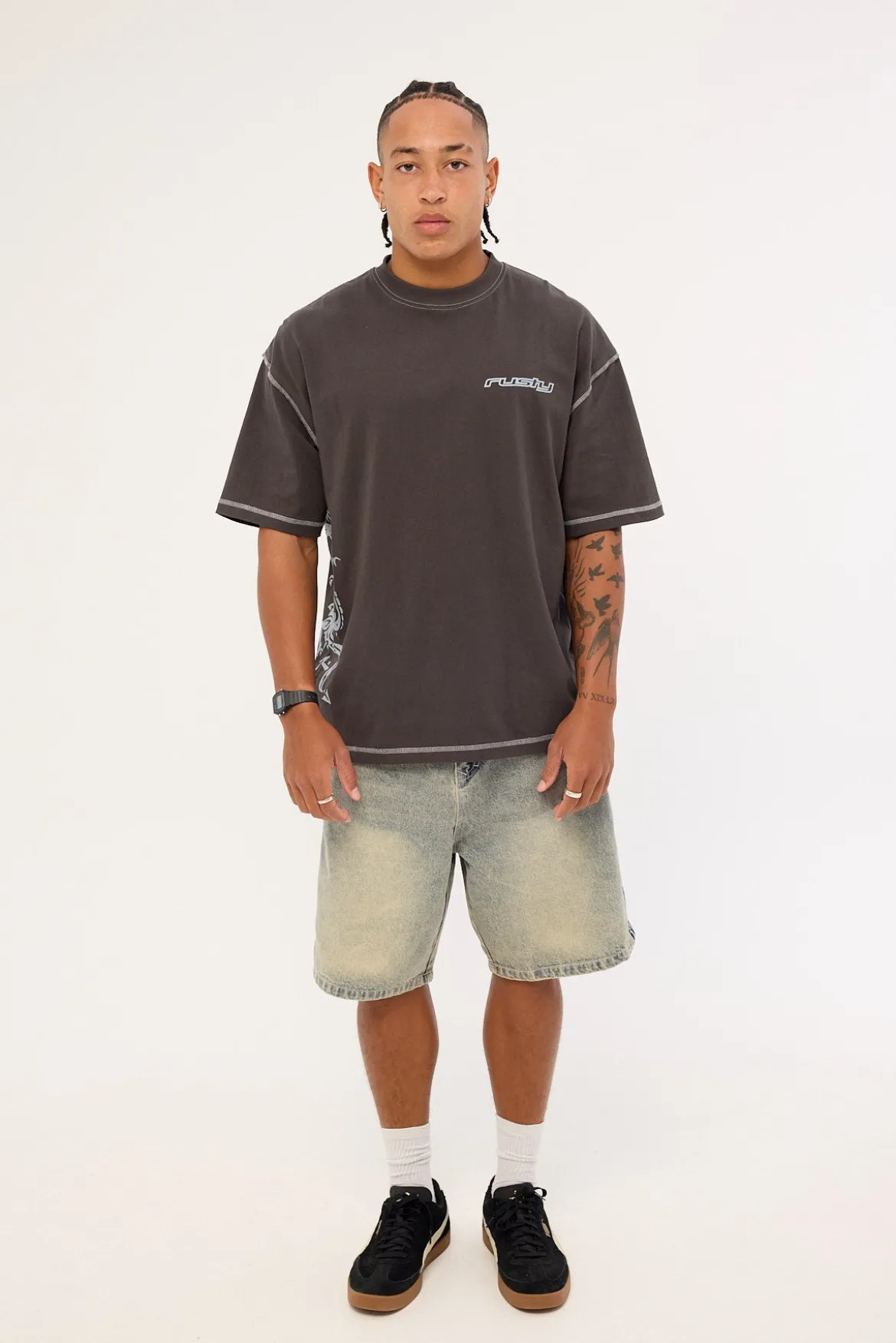 Spyro 2.0 Cropped Tee Charcoal