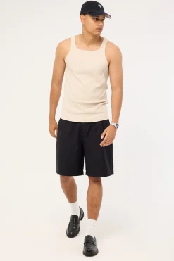 Square Neck Singlet Tank Sand