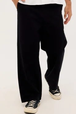 Stagger Big Slacker Cropped Pant Black