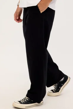 Stagger Big Slacker Cropped Pant Black