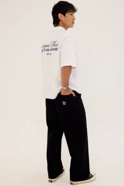 Stagger Big Slacker Cropped Pant Black