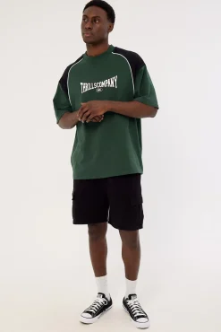 Stakes Are High Box Fit Oversize Tee Sycamore Green