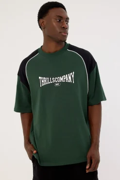 Stakes Are High Box Fit Oversize Tee Sycamore Green