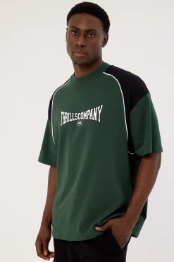 Stakes Are High Box Fit Oversize Tee Sycamore Green