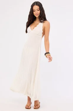 Stars Align Midi Dress Cream