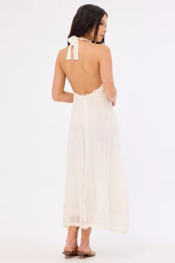 Stars Align Midi Dress Cream