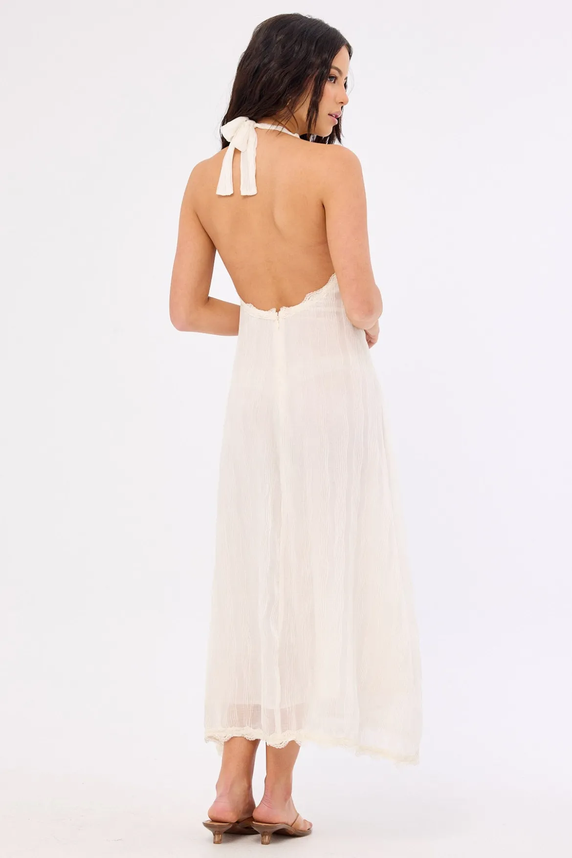 Stars Align Midi Dress Cream
