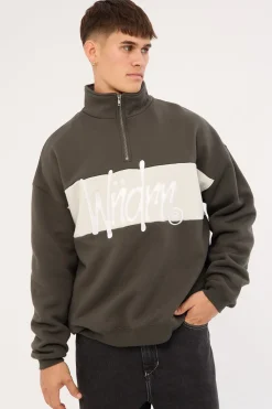 Starter Panel 1/4 Zip Sweat Ink