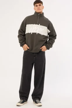 Starter Panel 1/4 Zip Sweat Ink