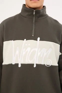 Starter Panel 1/4 Zip Sweat Ink