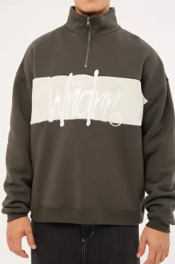 Starter Panel 1/4 Zip Sweat Ink