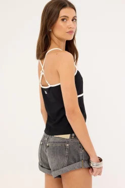 Static Cami Top Black