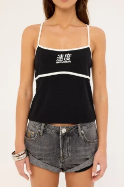 Static Cami Top Black