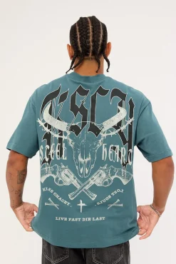 Steel Heart Street Tee Bright Teal