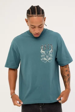 Steel Heart Street Tee Bright Teal