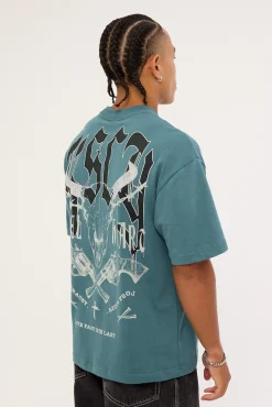 Steel Heart Street Tee Bright Teal