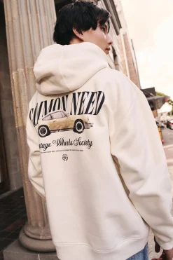 Steer Boxy Hoodie Off White