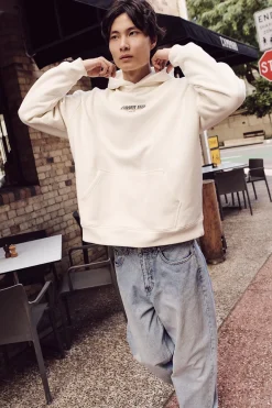 Steer Boxy Hoodie Off White