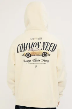 Steer Boxy Hoodie Off White
