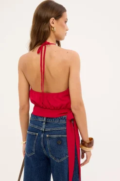 Stella Halter Top Red