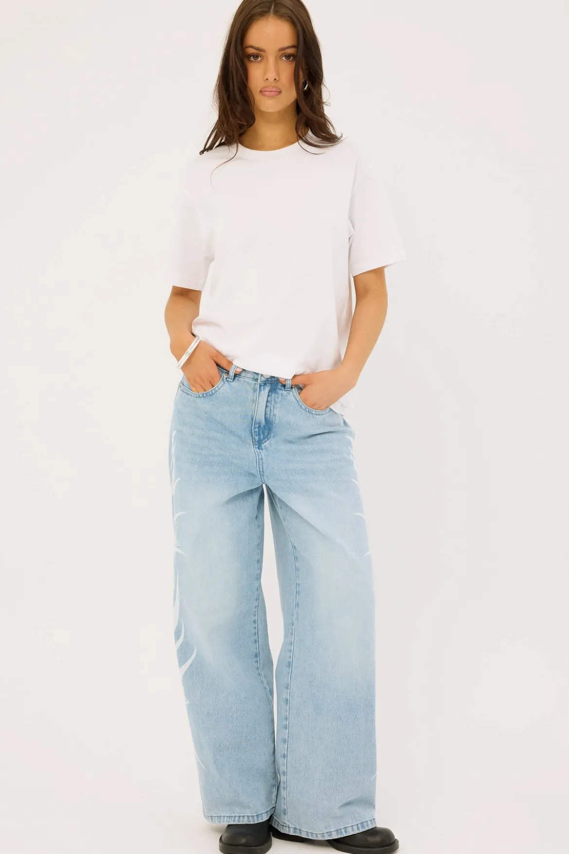 Stencil Dyno Low Baggy Jean Light Blue Denim