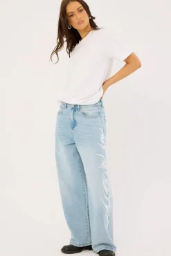 Stencil Dyno Low Baggy Jean Light Blue Denim
