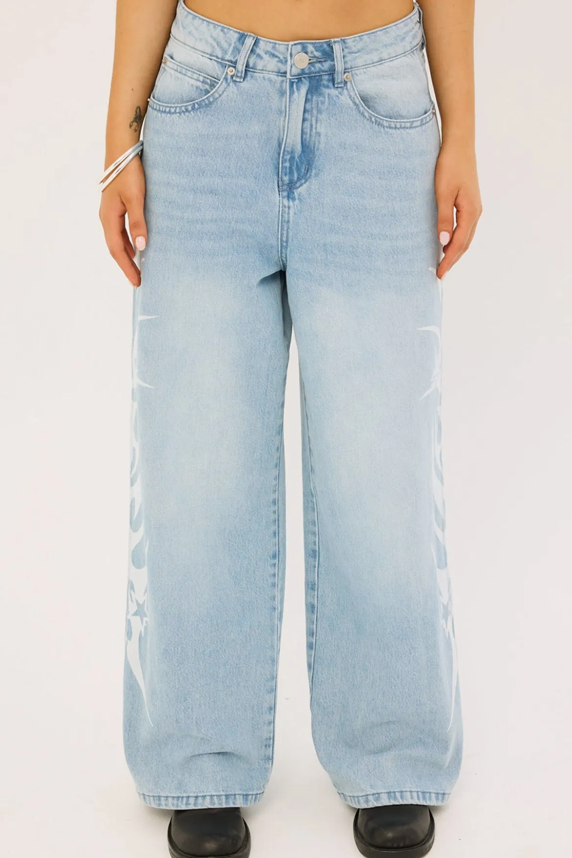 Stencil Dyno Low Baggy Jean Light Blue Denim