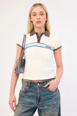 Step Closer Baby Polo Tee Off White/Carbon
