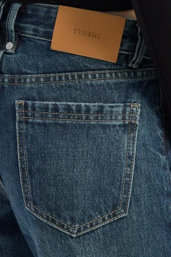 Stevie Mid Straight Jean Teal Blue Used