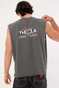 Stinger Box Fit Oversize Muscle Merch Black